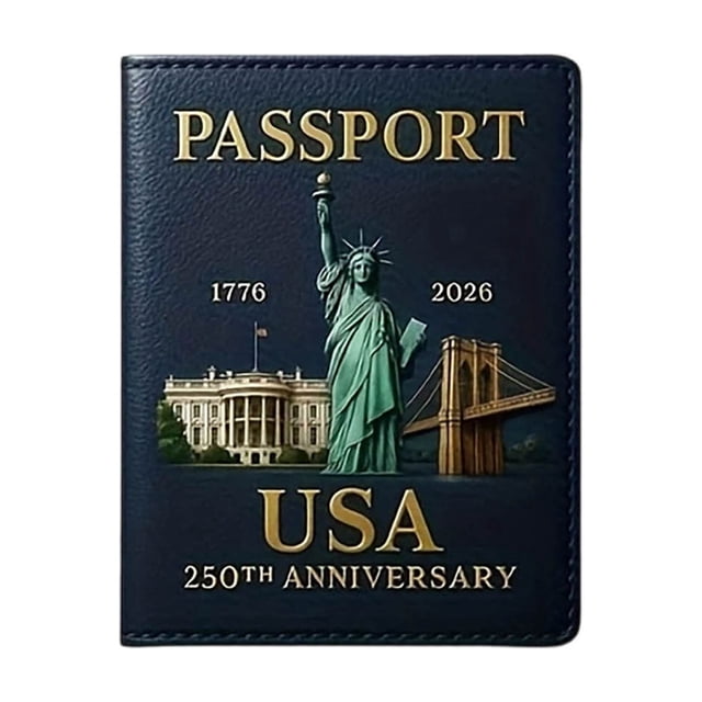 Anniversary Passport Business Card Holder Travel Organizer With RFID Blocking Technology