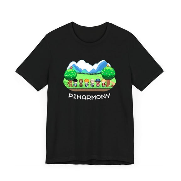 P1Harmony Merch Pixel T-shirt Fashion Unisex Men Women Short Sleeve Casual Graphic Tee