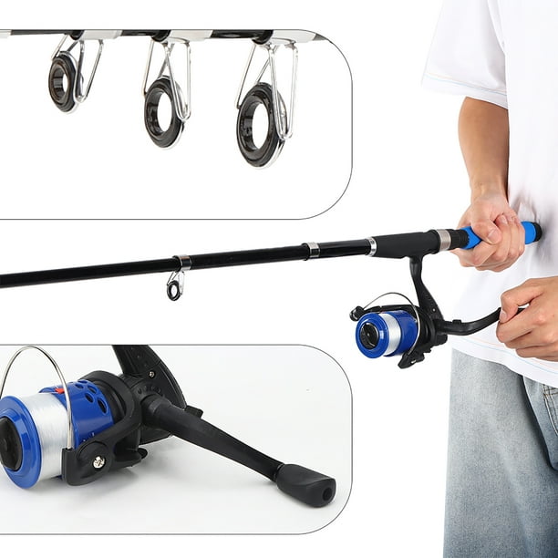Fishing Tackle,28038‑T210BL 2.1m Portable Fishing Retractable Fishing Rod  Fishing Kit Innovative Solution 
