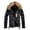 Black, variant on Abcnature Men's Winter Denim Coats Velvet Stand-collar Single-breasted Jacket Solid Casual Mid-length Thicken Coats Mountain Waterproof Ski Snow Windbreaker Jackets for Men