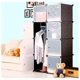 thumbnail image 5 of Closet Organizador Armario Multifuncional con 8 Moldulos Cubicos de Plástico Anti Polvo Desarmable Portátil Lumax Color Transparente con Negro, 5 of 5