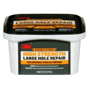 3M High Strength Large Hole Wall Filler, Fiber Reinforced, Interior and Exterior Use, White, 32 oz.