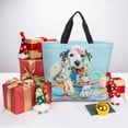 thumbnail image 6 of Hirioo A Funny Little Dalmatian Puppy for Tote Bag for Women, Quilted Shoulder Bag with Zipper, Large Capacity Handbags for Casual, Travel, Work, 6 of 7