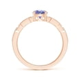 thumbnail image 2 of ANGARA Natural Classic Round Tanzanite Solitaire Ring with Diamond Accents in 14K Rose Gold for Women (Size-6mm) | December Birthstone, Anniversary, Jewelry Gift for Women | Natural Tanzanite Ring, 2 of 8