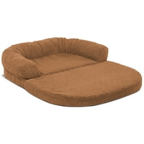 Precious Tails Chenille Round Sofa Fold Out Orthopedic Dog Bed