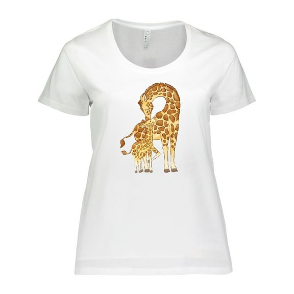 Inktastic Giraffe Family Women's Plus Size T-Shirt