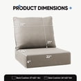 thumbnail image 5 of Joyofarm 24" x 22" x 6" Outdoor Chair Cushions for Patio Furniture, Deep Seat and High Back for Patio Rocking Dining Chair and Couch, Beige (Set of 6), 5 of 8
