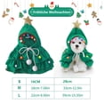 thumbnail image 2 of Disfraz navideño para mascota con gorro de Papá Noel, capa navideña para cachorro con estrella y pompones, vestido de cosplay para Navidad, ropa para mascotas, disfraz navideño para perro y, 2 of 5