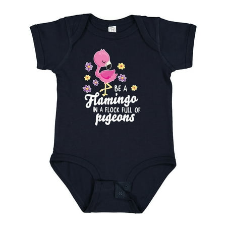 

Inktastic Be a Flamingo in a Flock of Pigeons with Flowers Gift Baby Girl Bodysuit