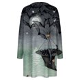 thumbnail image 5 of Halloween TIMIFIS Mode Automnale pour Femmes Robes d'Automne pour Femmes Grande Taille Col Rond Imprimé d'Halloween Manches Longues Robe Ample Robes de Retour à la Maison, 5 of 5