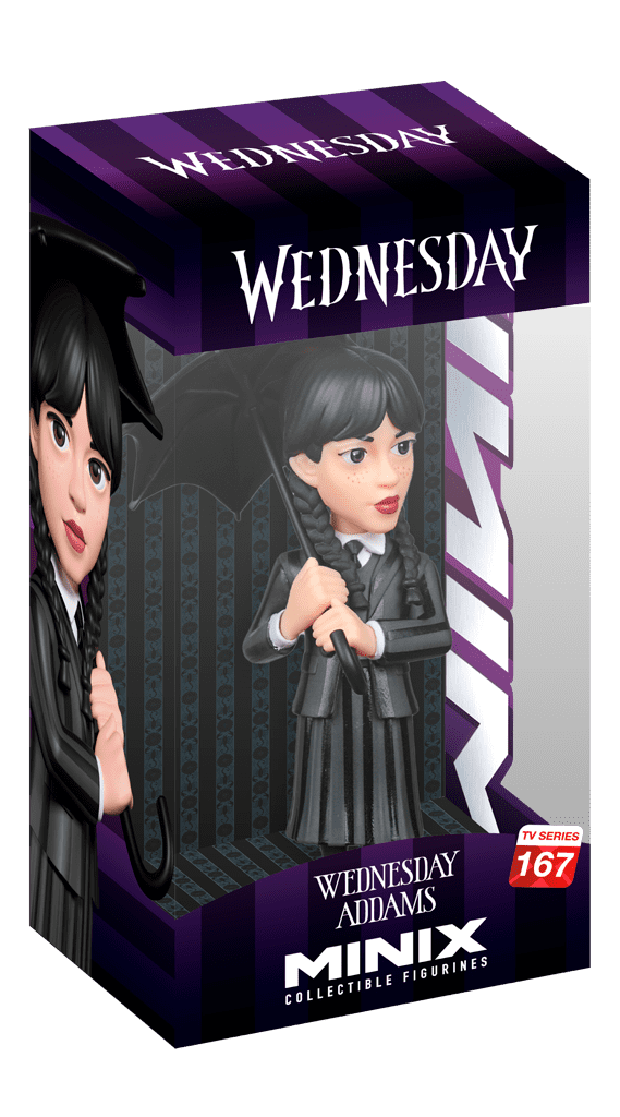 12 cm (4 inch) Minix Collectible Figurine Wednesday - Wednesday (umbrella)