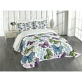 thumbnail image 3 of Ambesonne Butterfly Quilted Bedspread Set 3 Pcs, Wings Hearts and Dots, Queen Size, Multicolor, 3 of 5