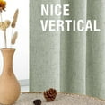 thumbnail image 4 of H.VERSAILTEX Contemporary Faux Linen 100% Blackout Back Tab/Rod Pocket/Hook Belt Thermal Insulated Curtain Sets for Bedroom, 2 Panels, 52"x 84", Sage, 4 of 6