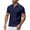 Navy, variant on Men's Shirt, Casual Short Sleeve Mesh Knit Top with Button Collar, Breathable and Stretch Fabric for Summer and Casual Wear