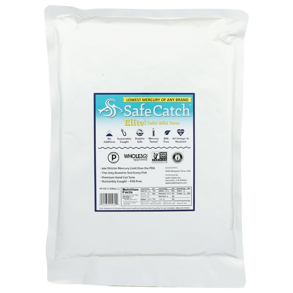 (Pack of 6), Safe Catch Elite Solid Wild Tuna, 43 oz