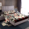 thumbnail image 1 of Erosebridal Retro Aztec Twin Sheet Sets, Red Boho Floral Bedding Twin Size, Western Decor, 1 of 7