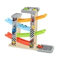 thumbnail image 4 of Pista de Carreras de Madera para Niños, Juguete para Montar en Casa, Pista de Carreras para Niños, Habilidad Motora Fina, Coche de Carreras de Madera Cuatro pistas, 4 of 9
