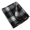 thumbnail image 4 of Single Plaid Color 60”L x 50”W Fleece Throw Blanket for Fall, Winter, Spring, Summer, Men, Women, Children & Pets in Black Plaid, 4 of 7