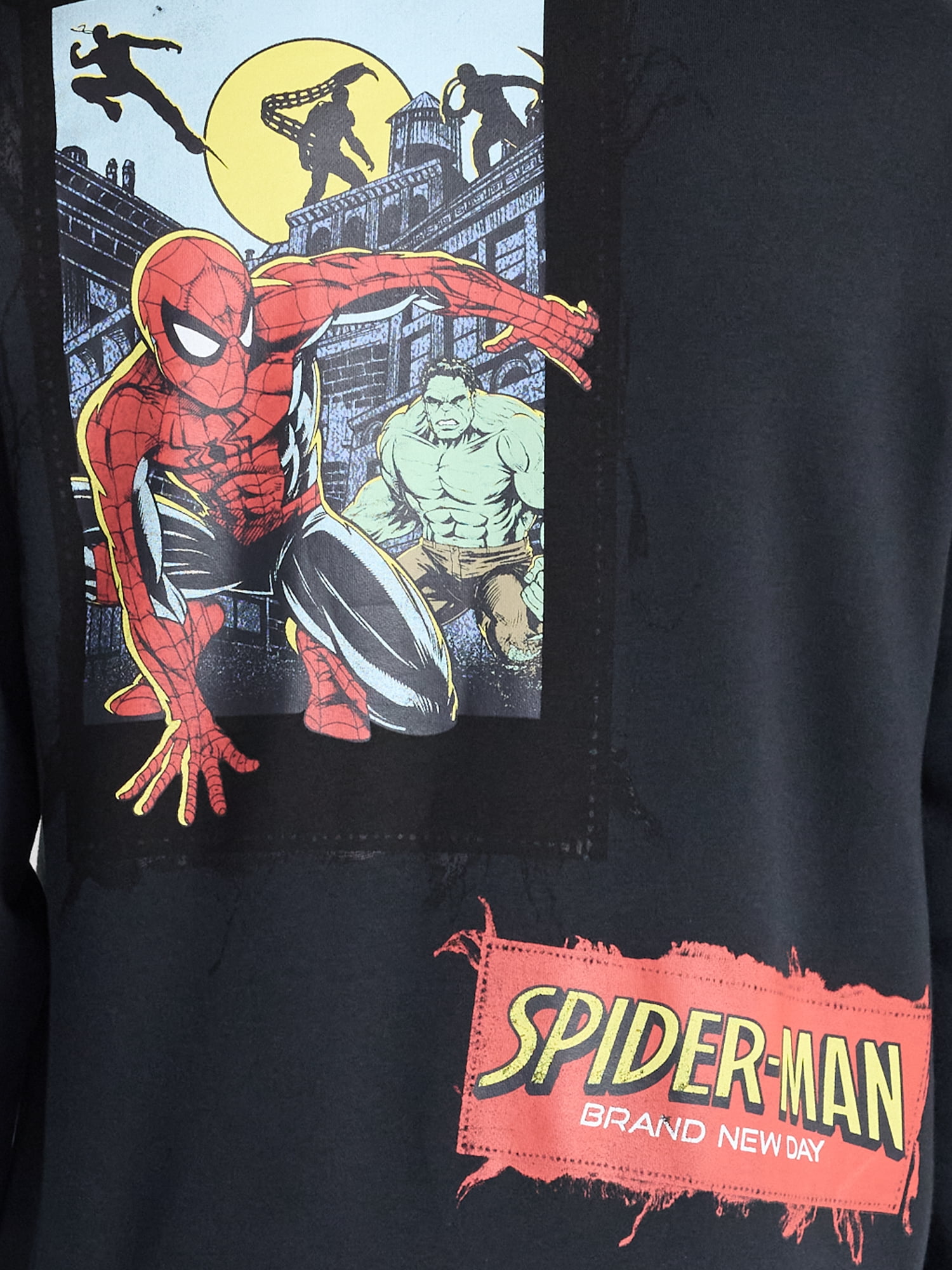 Spider-Man Men's and Big Men's Brand New Day Graphic Hoodie Sweatshirt, Sizes XS-5XL