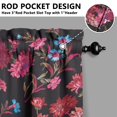 thumbnail image 5 of Pioneer Kitchen Curtains and Valance Set 24 Inch Tier Red Flower Beautiful-01 Curtains Small Drapes for Cafe Living Room Bathroom Farmhouse 3 Pieces Set Rod Pocket, 5 of 6