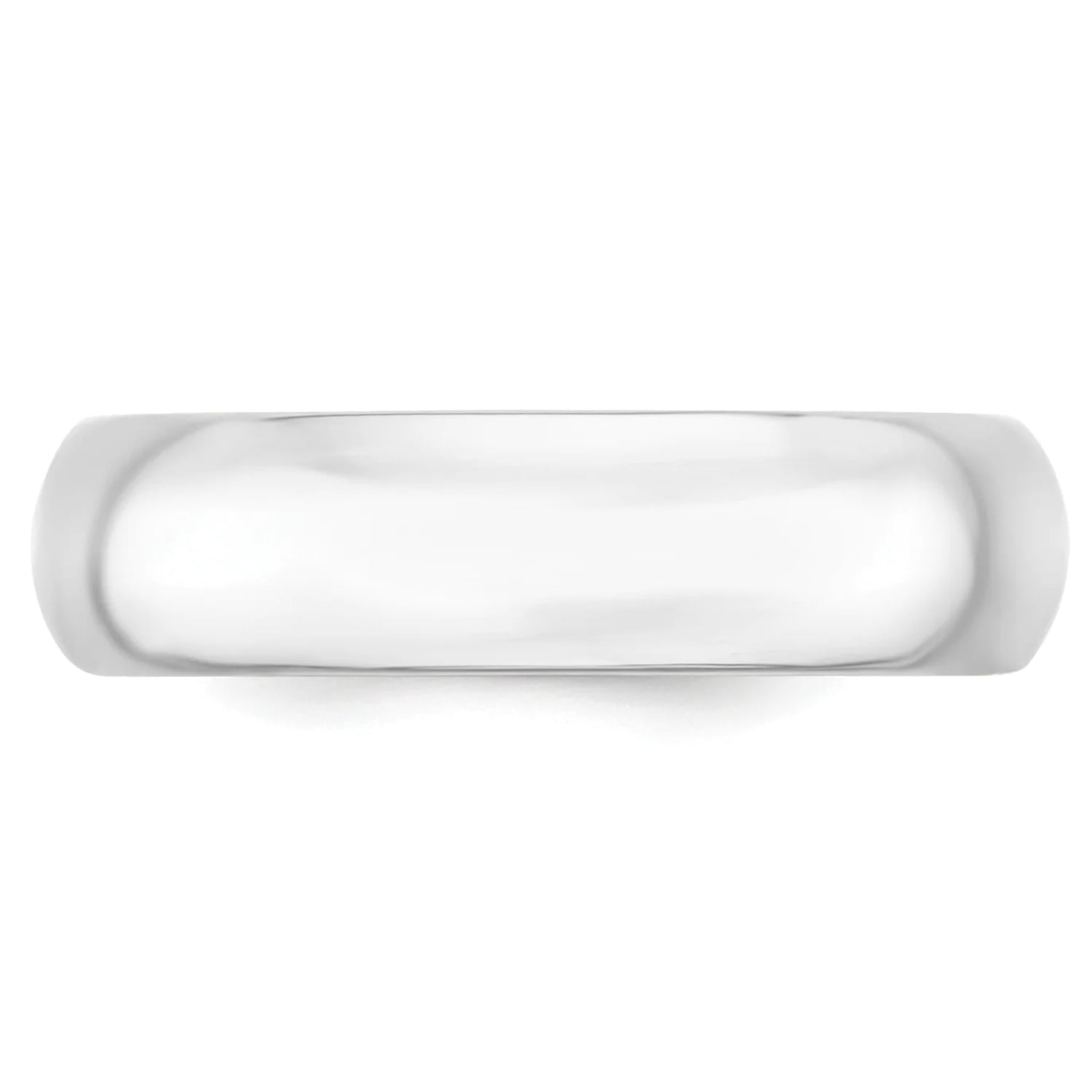 14k White Gold Solid Polished 6mm Comfort-Fit Band Ring Size 10.5 Ring for Women and Men - 8.8 Grams