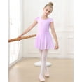 thumbnail image 3 of Stelle Cap Sleeve Ballet Leotard with Chiffon Sequins Skirt Ballerina Dance Dress for Toddler Girls,Lavender,4T, 3 of 8