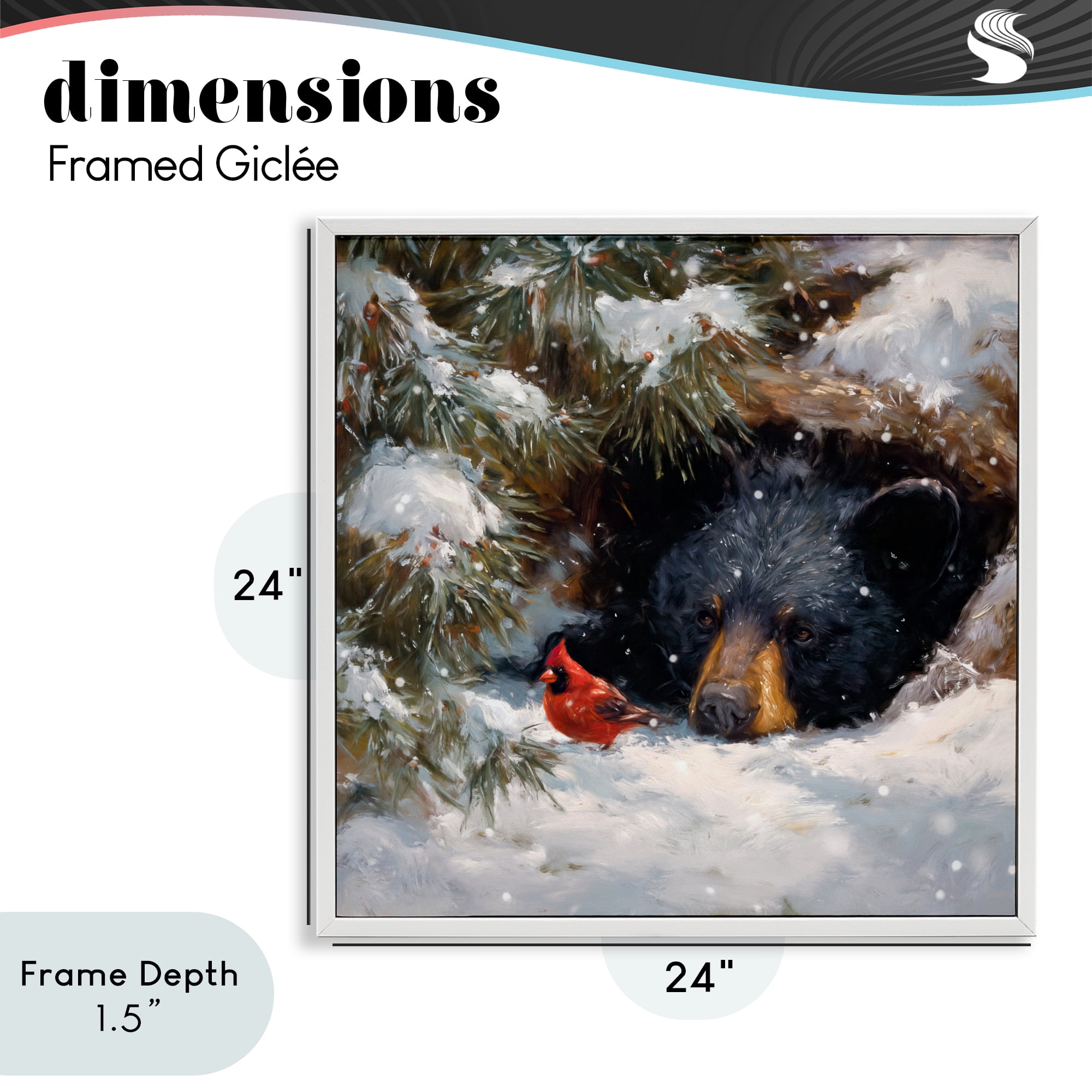 Stupell Industries Warm Watch From The Den White Framed Giclee Art, design by Tina LeCour