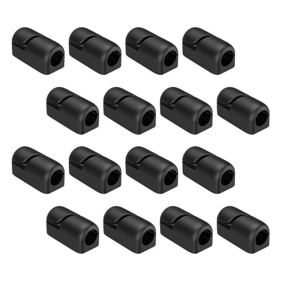 20 Pcs Car Stick on Wire Holder Cable Retention Clip Winder Fixing Cord Clips