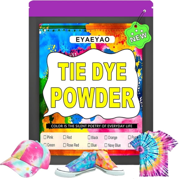 Tie Dye Powder - Purple Fabric Dyes for Clothing, Permanent Non-Toxic for Large Groups Kids Adults Tie Dye, Tye Fabric Textile Handmade Party - Just Add Water (Purple, 8 oz)