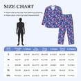 thumbnail image 4 of Naloa Blue Skull Flower Men’s Pajamas Set - Long Sleeve Button Down Sleep Shirt and Pajama Bottoms Sleepwear Set-X-Large, 4 of 7