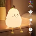 thumbnail image 2 of GEAMSAM Silicone Night Light, LED Squishy Lamp, Cute Silicone Dimmable Nursery Nightlight, Rechargeable Bedside Touch Lamp for Breastfeeding Room Decor, 2 of 6