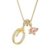 thumbnail image 1 of Collares colgantes con letras iniciales de 3 capas de oro un collar, 1 of 1