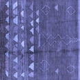 thumbnail image 1 of Ahgly Company Machine Washable Indoor Square Solid Blue Modern Area Rugs, 5' Square, 1 of 4