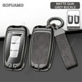 thumbnail image 3 of Zinc alloy+leather Car Key Shell Cover Keychain For Hyundai D 3/4 buttons key case Genesis Coupe Sonata Ix35 Smart Key Case, 3 of 15