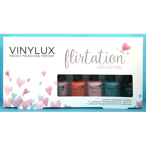 Cnd Vinylux Pinkies Flirtation 5 Pc Mini Set 4 Nail Polish Colors 1 Top Coat Beauty Talk La Walmart Com