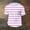 Purple, variant on Blczomt Crew Neck Short Sleeve T Shirts for Men Purple Summer T Shirt Casual Regular-Fit Waffle Knit Striped Mens Clothes