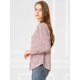 thumbnail image 4 of Blusa Botón Arriba Camisa Cuello Vuelto Manga Larga Puño De Botones Para Mujer Rosado S, 4 of 6