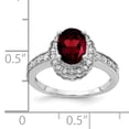 thumbnail image 2 of Primal Gold 14 Karat White Gold 8x6mm Oval Garnet and Diamond Ring, 2 of 4