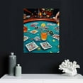 thumbnail image 4 of TIAOTIAOHOU Trendy Vintage Blue Posters Retro Cocktail Poker Canvas Wall Wall Decor Picture Cool Disco Balls Prints for Dorm Party 12x16 in Unframed, 4 of 4