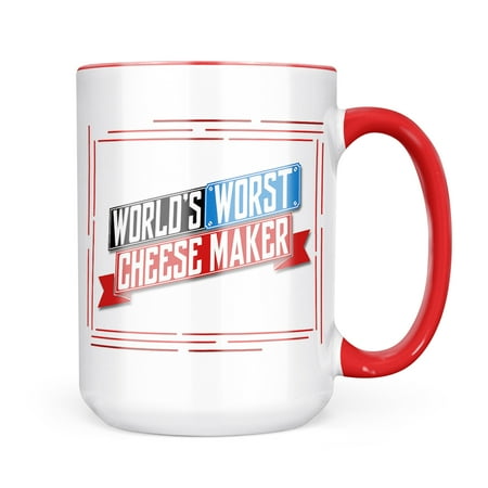 

Neonblond Funny Worlds worst Cheese Maker Mug gift for Coffee Tea lovers