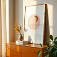 thumbnail image 2 of Pastel abstract moon - Digital Art Abstract Minimalist Geometric Modern Art Line Art Boho Watercolor Oak Framed Wall Art Print 16 x 24 inches, 2 of 59
