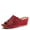 RED, variant on Labarnas Women’s Leather Wedge Sandal with Comfort Insole
