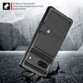 thumbnail image 7 of SaniMore Multi-functional Case for Google Pixel 7 6.3" 2022, Rugged PC Shell Leather Button Flip Card Pocket Stand Feature Magnetic Car Mount Shockproof Anti-drop Heavy Duty Protective Case, Black, 7 of 7