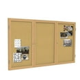 thumbnail image 2 of Ghent's Wood 48" x 96" 3 Door Enclosed Bulletin Board in Natural, 2 of 3