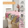 thumbnail image 2 of Square Pink Christmas Tree Tablecloth Stainproof Tablecloths,Wipeable Table Cloth Wrinkle-Free for Round/Rectangle/Oval/Square/Party/Wedding,Snowflake Forest Plaid Leopard Print Dot 60x60, 2 of 6