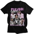 thumbnail image 4 of Playboi-camisetas con estampado de Carti para hombre, ropa informal de Rap, Hip Hop, de manga corta, 100% algodón, Unisex, Y2K, 4 of 4