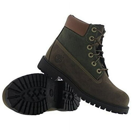 Timberland TB0A118Z Youth Brown Leather 6-Inch Ankle Boot Size US 1.5 HS3622