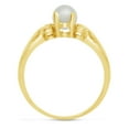 thumbnail image 5 of 10k Yellow Gold Freshwater Cultured Pearl And Diamond Ring, 5 of 6