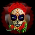 thumbnail image 3 of CafePress - Skull Girl Dia De Los Muertos Pajamas - Women's Dark Pajamas, 3 of 4