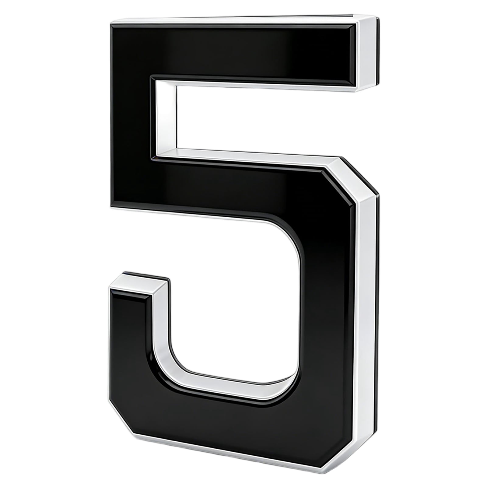 9" Solar Powered Light Up House Numbers, Waterproof LED Backlit Address Sign, High Brightness Exterior Illuminated Number Plate for Door Mailbox Yard(Number "5")